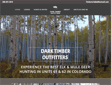 Tablet Screenshot of darktimberlodge.com